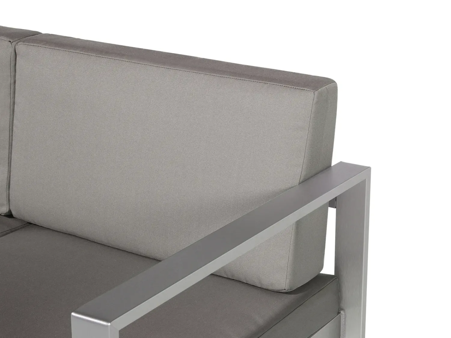 Discount Beliani Set da giardino con tavolo 4 posti SALERNO Metallo Grigio scuro Argento Grigio