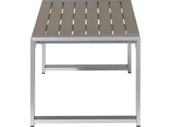 Discount Beliani Set da giardino con tavolo 4 posti SALERNO Metallo Grigio scuro Argento Grigio
