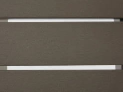 Discount Beliani Set da giardino con tavolo 4 posti SALERNO Metallo Grigio scuro Argento Grigio