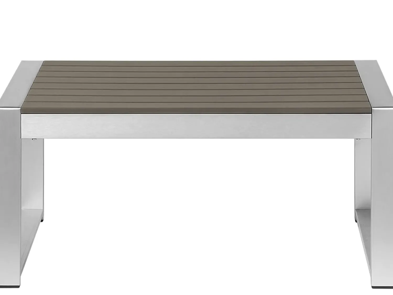 Discount Beliani Set da giardino con tavolo 4 posti SALERNO Metallo Grigio scuro Argento Grigio