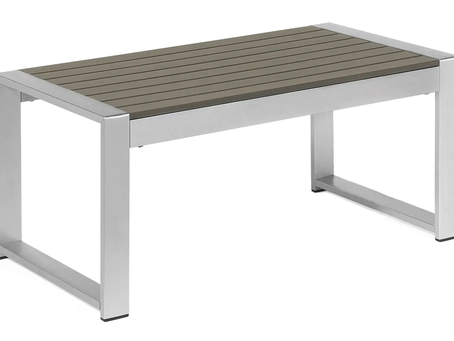 Discount Beliani Set da giardino con tavolo 4 posti SALERNO Metallo Grigio scuro Argento Grigio