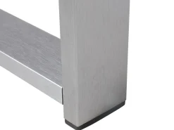 Discount Beliani Set da giardino con tavolo 4 posti SALERNO Metallo Grigio scuro Argento Grigio