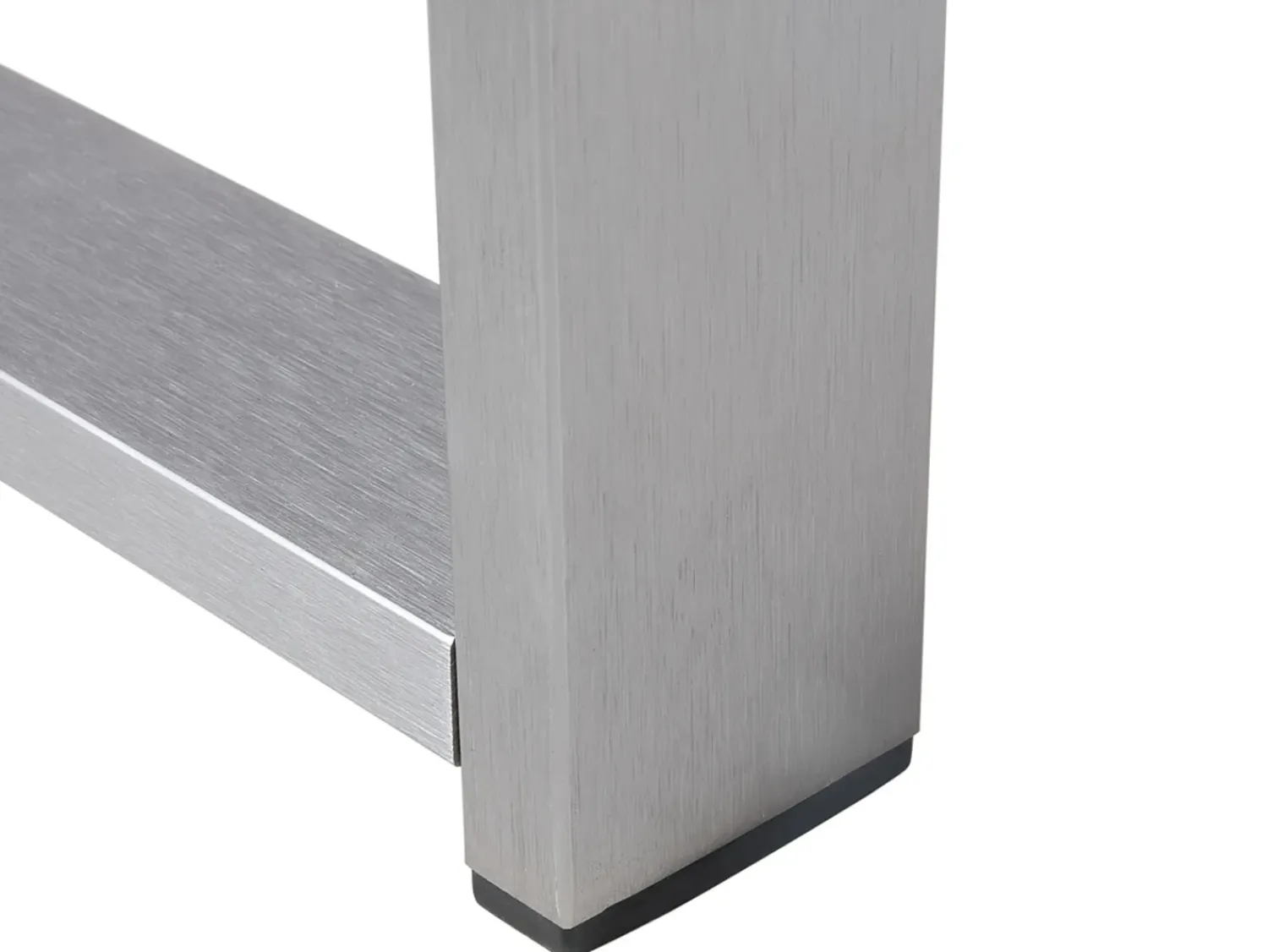 Discount Beliani Set da giardino con tavolo 4 posti SALERNO Metallo Grigio scuro Argento Grigio