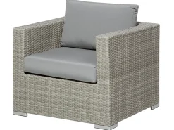 Best Beliani Set da giardino con tavolo 8 posti XXL Lato destro Modulare Rattan sintetico (PE) Grigio