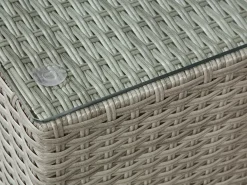 Best Beliani Set da giardino con tavolo 8 posti XXL Lato destro Modulare Rattan sintetico (PE) Grigio