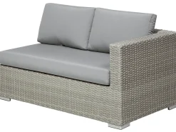 Best Beliani Set da giardino con tavolo 8 posti XXL Lato destro Modulare Rattan sintetico (PE) Grigio
