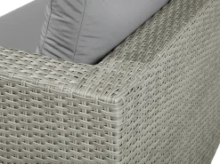 Best Beliani Set da giardino con tavolo 8 posti XXL Lato destro Modulare Rattan sintetico (PE) Grigio