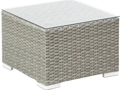 Best Beliani Set da giardino con tavolo 8 posti XXL Lato destro Modulare Rattan sintetico (PE) Grigio