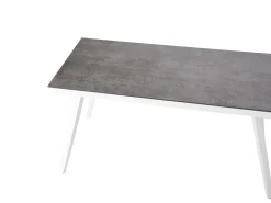Beliani Set da giardino con tavolo 4 posti LATINA Metallo Grigio Bianco Grigio