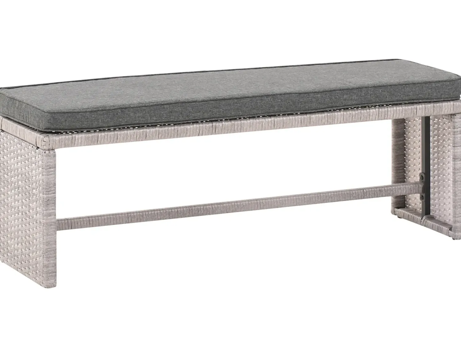 Hot Beliani Set da giardino con tavolo 8 posti VITERBO con cuscini Rattan sintetico (PE) Grigio