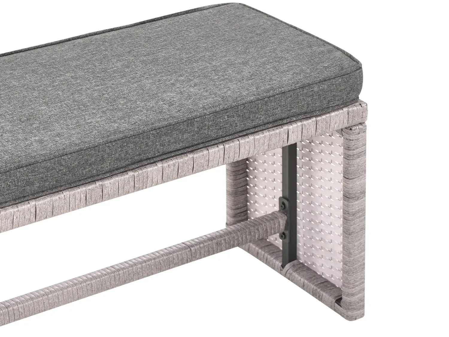 Hot Beliani Set da giardino con tavolo 8 posti VITERBO con cuscini Rattan sintetico (PE) Grigio