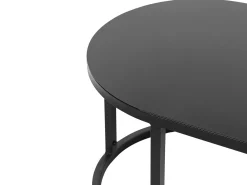Beliani Set da giardino con tavolo 2 posti MONTEFALCO Metallo Bianco Bianco Nero