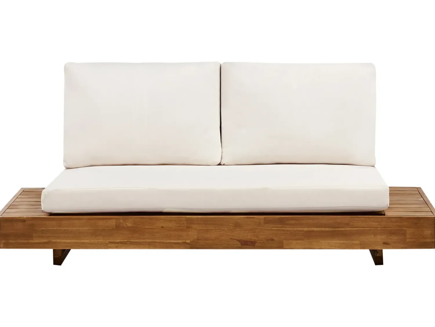 New Beliani Set da giardino con tavolo 5 posti MARETTIMO Legno di acacia certificato Marrone Bianco Marrone