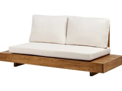 New Beliani Set da giardino con tavolo 5 posti MARETTIMO Legno di acacia certificato Marrone Bianco Marrone