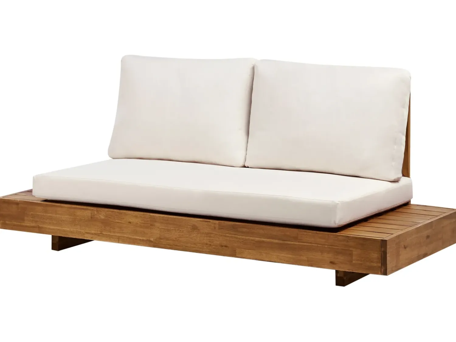 New Beliani Set da giardino con tavolo 5 posti MARETTIMO Legno di acacia certificato Marrone Bianco Marrone