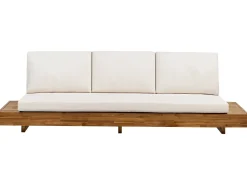 New Beliani Set da giardino con tavolo 5 posti MARETTIMO Legno di acacia certificato Marrone Bianco Marrone