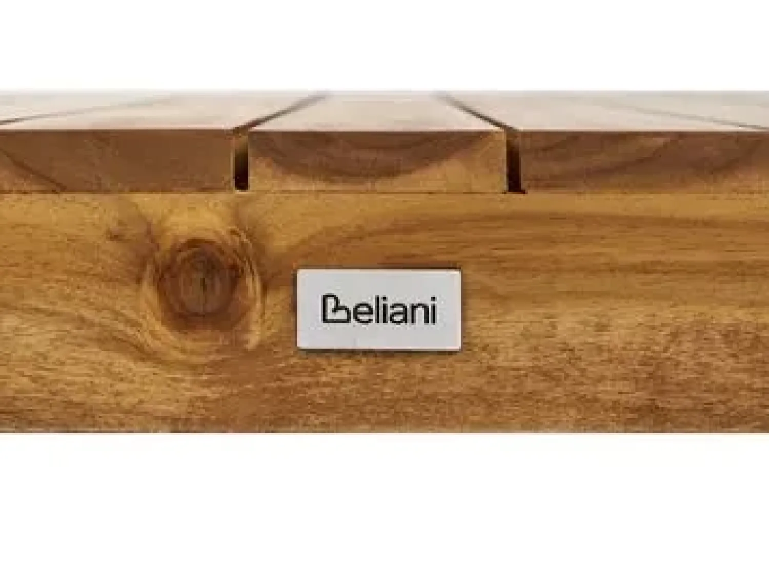 New Beliani Set da giardino con tavolo 5 posti MARETTIMO Legno di acacia certificato Marrone Bianco Marrone