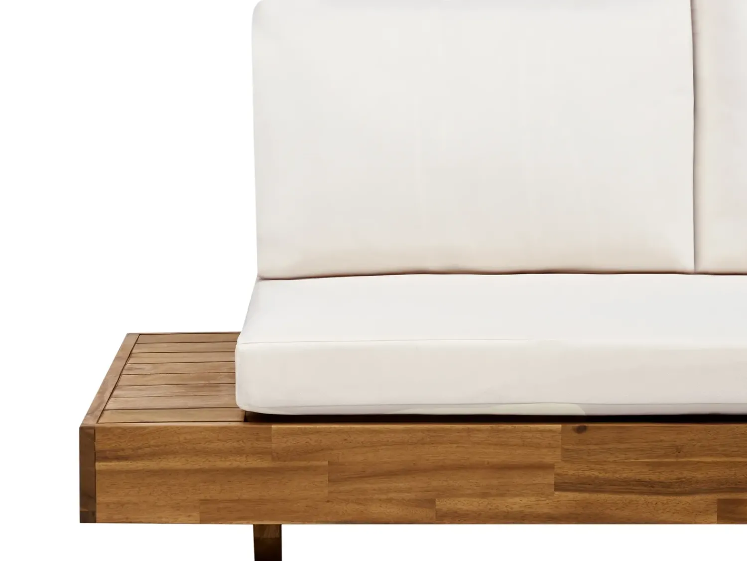 New Beliani Set da giardino con tavolo 5 posti MARETTIMO Legno di acacia certificato Marrone Bianco Marrone
