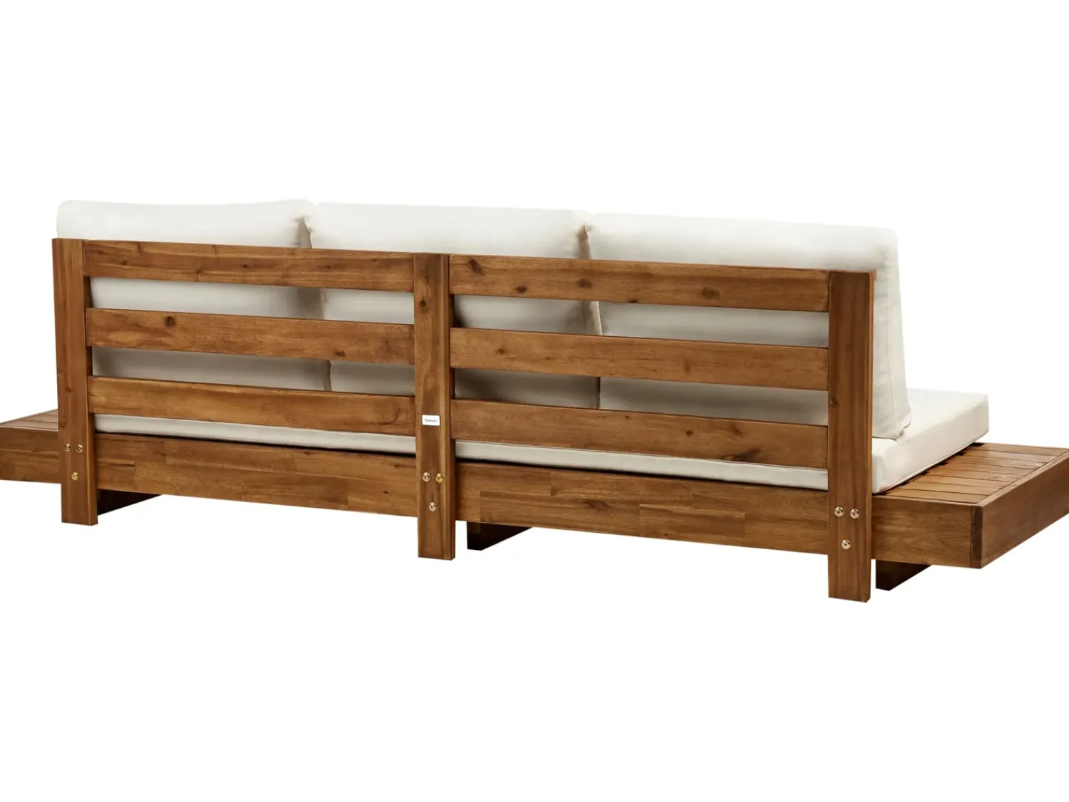 New Beliani Set da giardino con tavolo 5 posti MARETTIMO Legno di acacia certificato Marrone Bianco Marrone