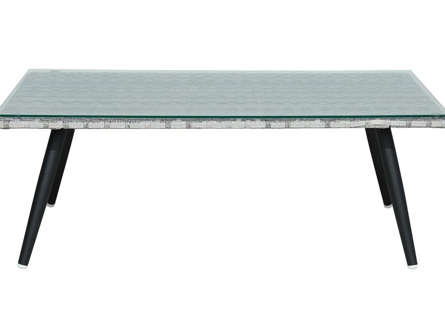 Sale Beliani Set da giardino con tavolo 4 posti RAGUSA Rattan sintetico (PE) Grigio Grigio Nero
