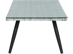 Sale Beliani Set da giardino con tavolo 4 posti RAGUSA Rattan sintetico (PE) Grigio Grigio Nero