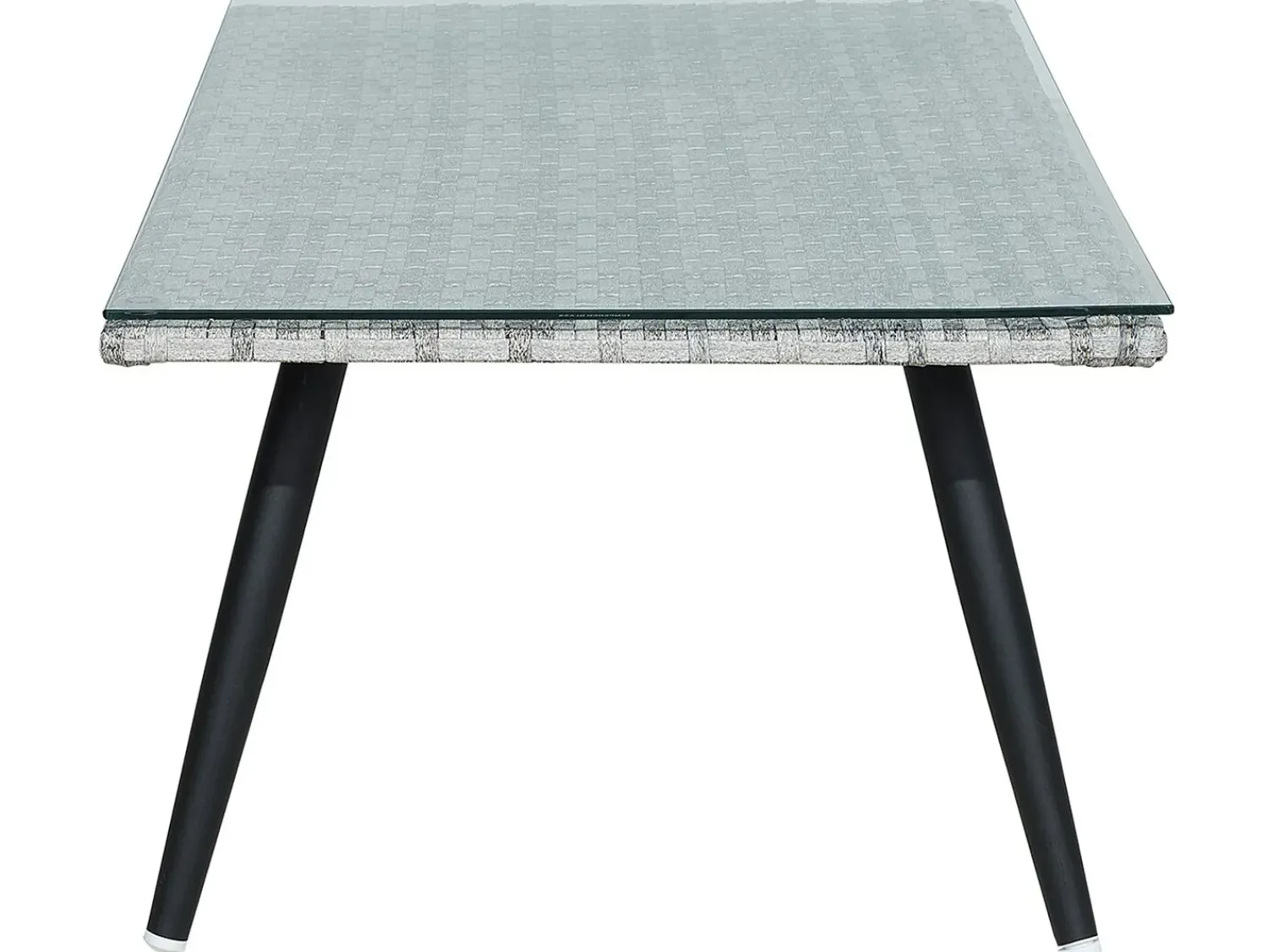 Sale Beliani Set da giardino con tavolo 4 posti RAGUSA Rattan sintetico (PE) Grigio Grigio Nero