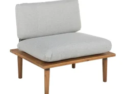Beliani Set da giardino con tavolo 4 posti FRASCATI Modulare Legno di acacia certificato Grigio chiaro Marrone Grigio