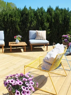 Outlet Beliani Set da giardino con tavolo 2 posti FRASCATI Modulare Legno di acacia certificato Grigio chiaro Marrone Grigio