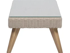 Clearance Beliani Set da giardino con tavolo 4 posti VITTORIA Rattan sintetico (PE) Grigio Beige Naturale Marrone Grigio