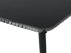 Beliani Set da giardino con tavolo 4 posti PREVEZA Rattan sintetico (PE) Grigio Grigio Nero