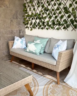 Online Beliani Set da giardino con tavolo 5 posti VITTORIA Rattan sintetico (PE) Grigio Beige Naturale Marrone Grigio