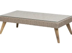 Online Beliani Set da giardino con tavolo 5 posti VITTORIA Rattan sintetico (PE) Grigio Beige Naturale Marrone Grigio