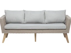 Online Beliani Set da giardino con tavolo 5 posti VITTORIA Rattan sintetico (PE) Grigio Beige Naturale Marrone Grigio