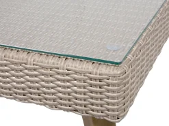 Online Beliani Set da giardino con tavolo 5 posti VITTORIA Rattan sintetico (PE) Grigio Beige Naturale Marrone Grigio