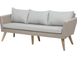Online Beliani Set da giardino con tavolo 5 posti VITTORIA Rattan sintetico (PE) Grigio Beige Naturale Marrone Grigio