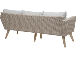 Online Beliani Set da giardino con tavolo 5 posti VITTORIA Rattan sintetico (PE) Grigio Beige Naturale Marrone Grigio