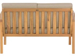 Outlet Beliani Set da giardino con tavolo 4 posti MANILA Legno di acacia certificato Marrone chiaro Grigio Marrone