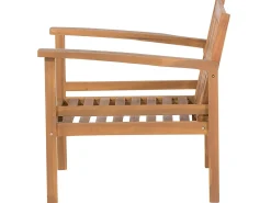 Outlet Beliani Set da giardino con tavolo 4 posti MANILA Legno di acacia certificato Marrone chiaro Grigio Marrone