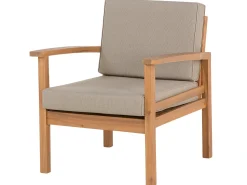 Outlet Beliani Set da giardino con tavolo 4 posti MANILA Legno di acacia certificato Marrone chiaro Grigio Marrone