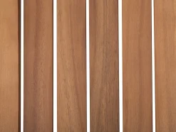 Outlet Beliani Set da giardino con tavolo 4 posti BERMUDA Legno d'acacia Marrone Marrone Argento Bianco