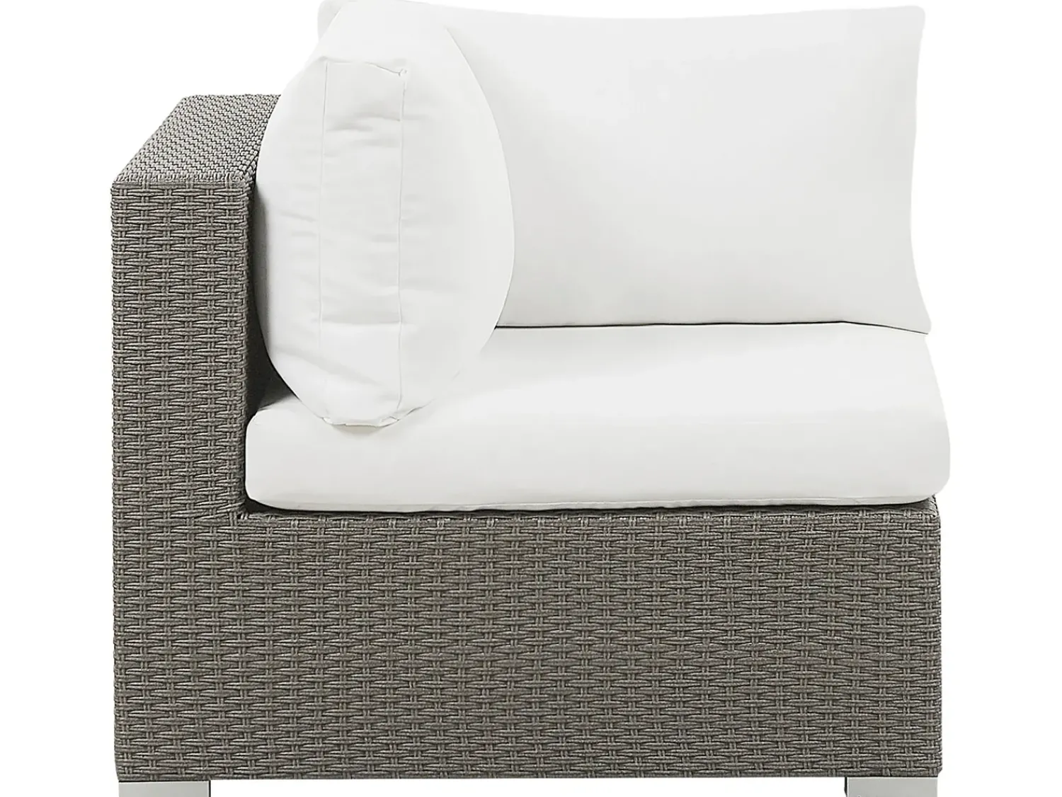 Beliani Set da giardino con tavolo 8 posti MAESTRO Modulare Rattan sintetico (PE) Tortora Bianco Grigio