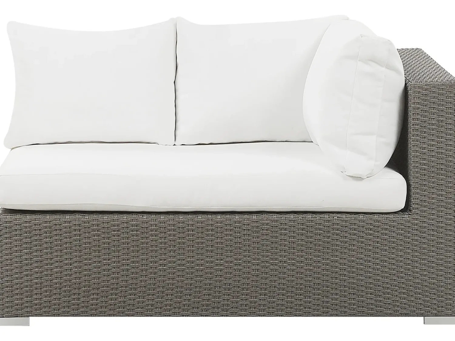Beliani Set da giardino con tavolo 8 posti MAESTRO Modulare Rattan sintetico (PE) Tortora Bianco Grigio