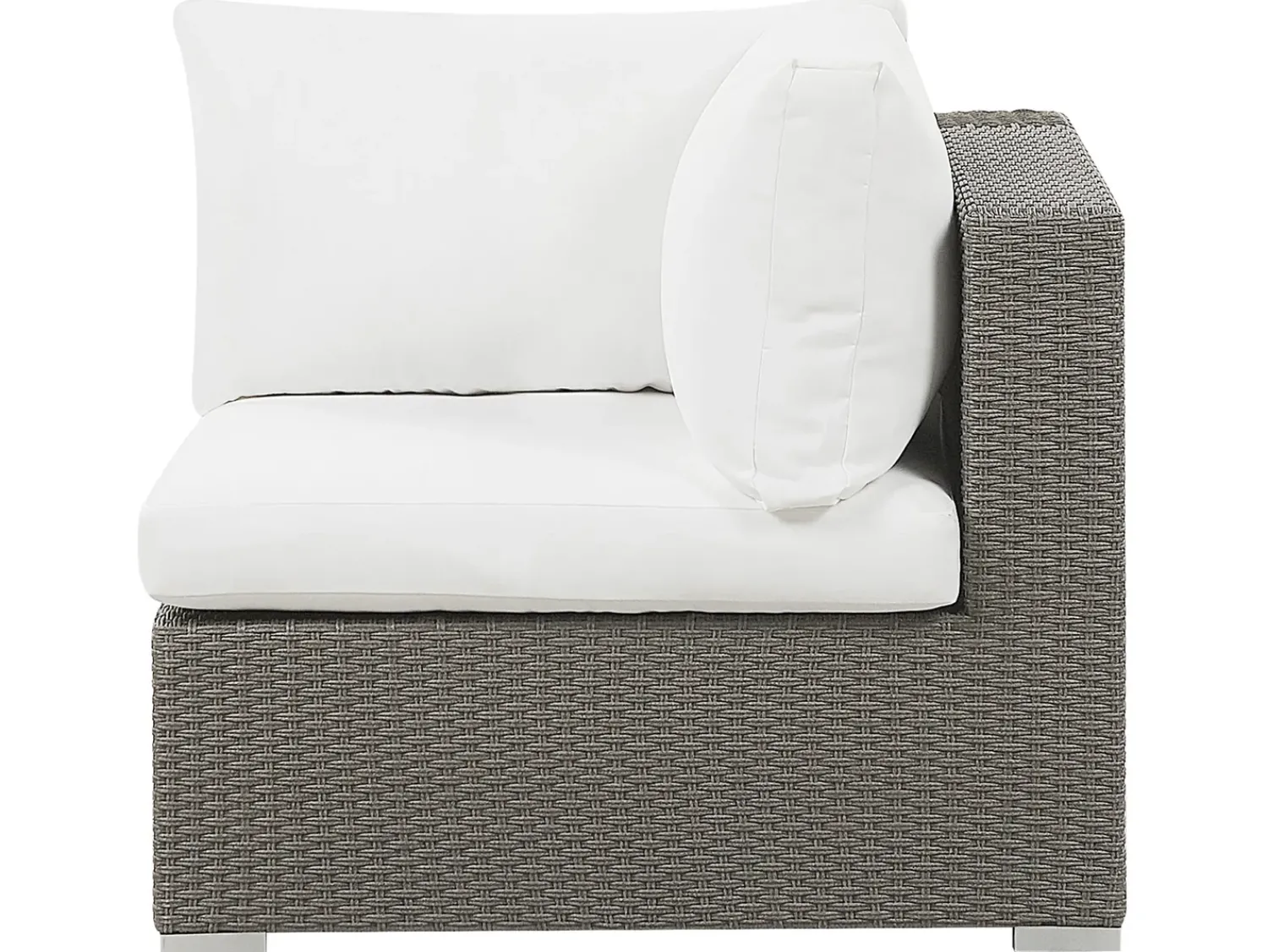 Beliani Set da giardino con tavolo 8 posti MAESTRO Modulare Rattan sintetico (PE) Tortora Bianco Grigio