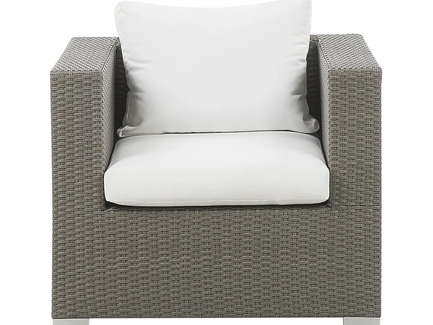 Beliani Set da giardino con tavolo 8 posti MAESTRO Modulare Rattan sintetico (PE) Tortora Bianco Grigio