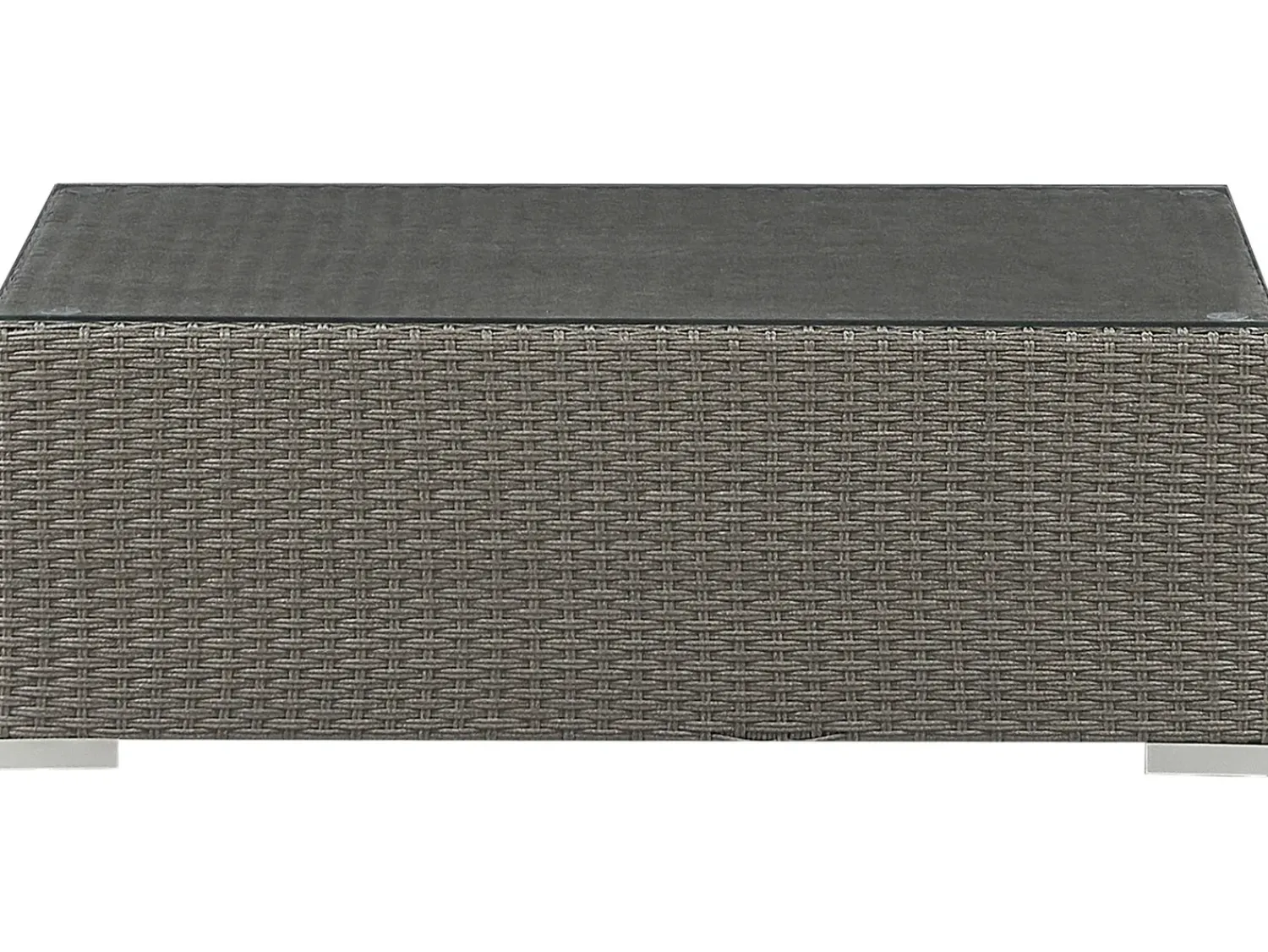 Beliani Set da giardino con tavolo 8 posti MAESTRO Modulare Rattan sintetico (PE) Tortora Bianco Grigio