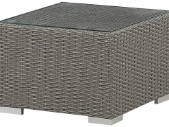 Beliani Set da giardino con tavolo 8 posti MAESTRO Modulare Rattan sintetico (PE) Tortora Bianco Grigio