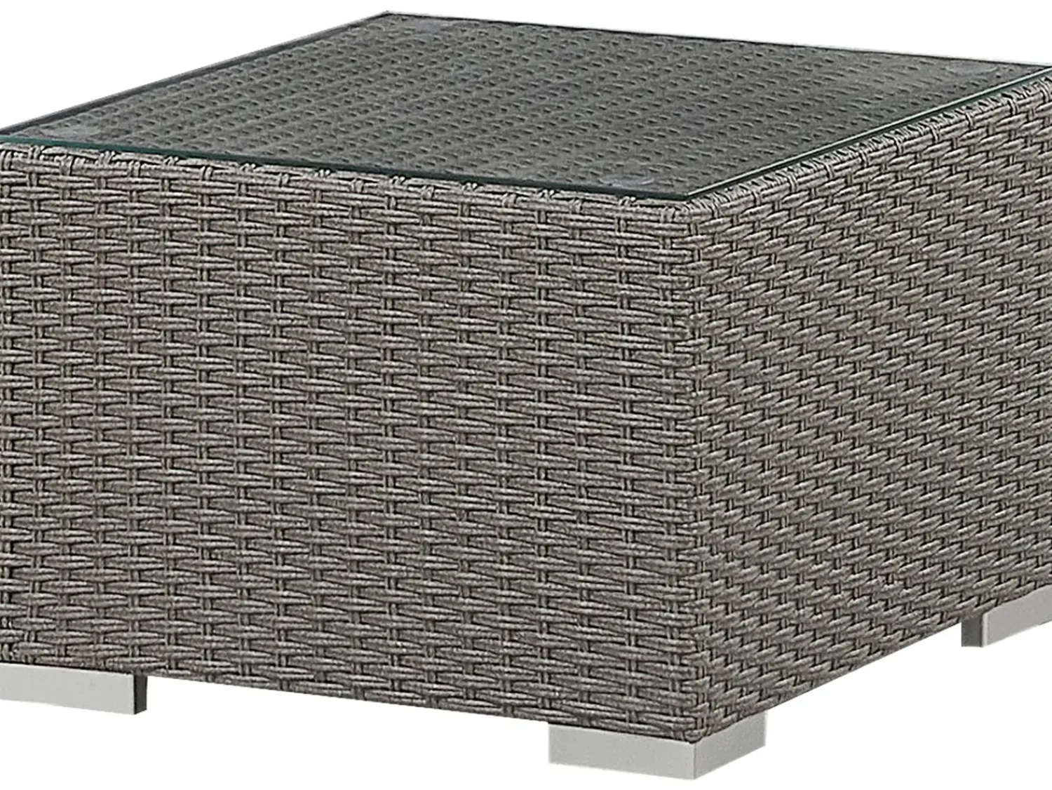 Beliani Set da giardino con tavolo 8 posti MAESTRO Modulare Rattan sintetico (PE) Tortora Bianco Grigio