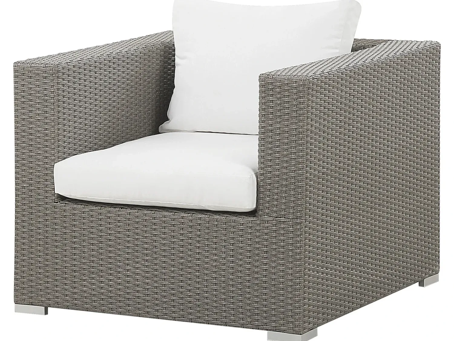 Beliani Set da giardino con tavolo 8 posti MAESTRO Modulare Rattan sintetico (PE) Tortora Bianco Grigio