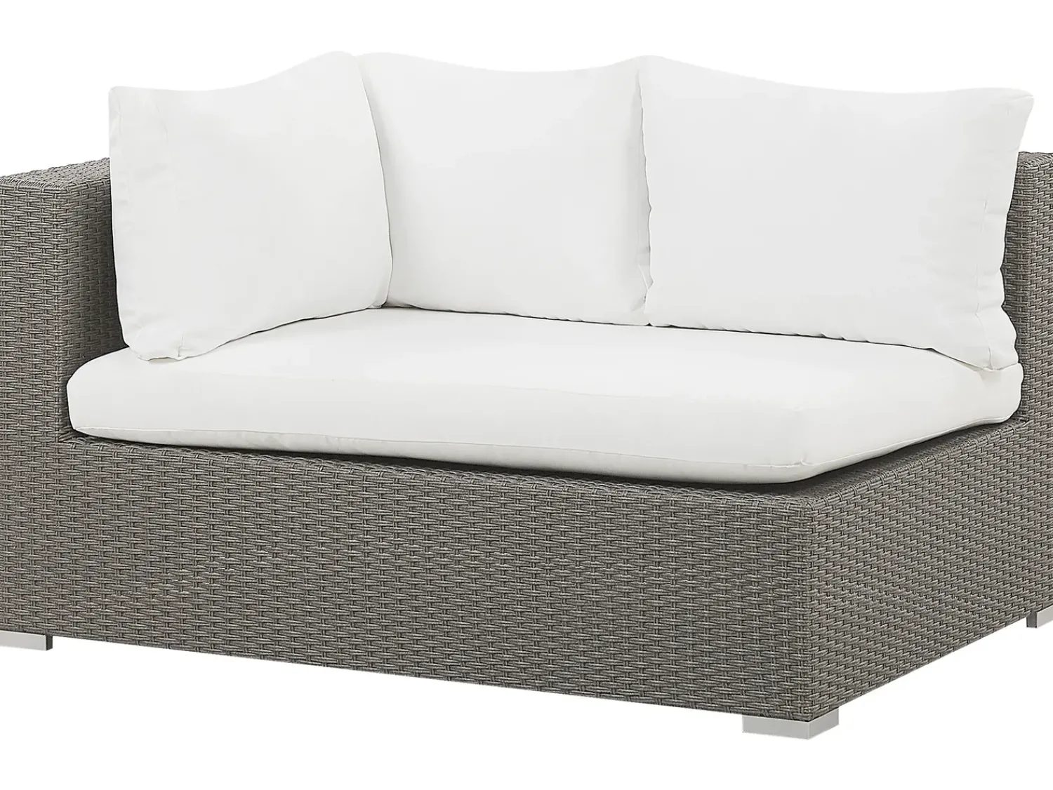 Beliani Set da giardino con tavolo 8 posti MAESTRO Modulare Rattan sintetico (PE) Tortora Bianco Grigio