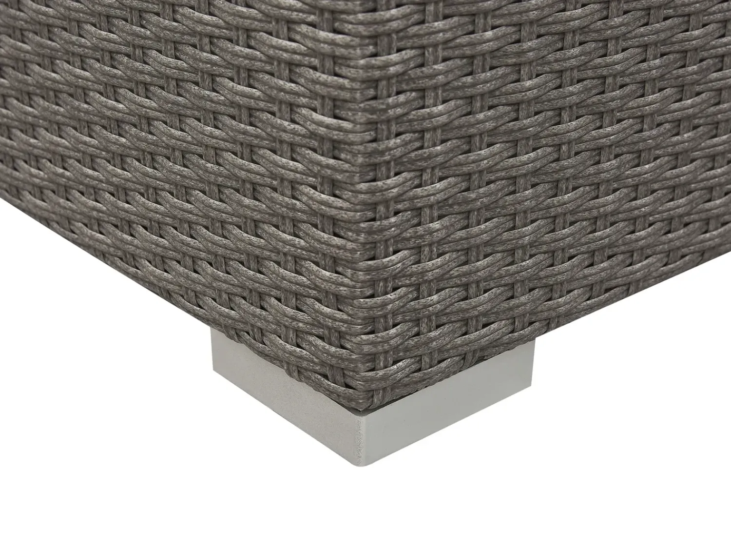 Beliani Set da giardino con tavolo 8 posti MAESTRO Modulare Rattan sintetico (PE) Tortora Bianco Grigio